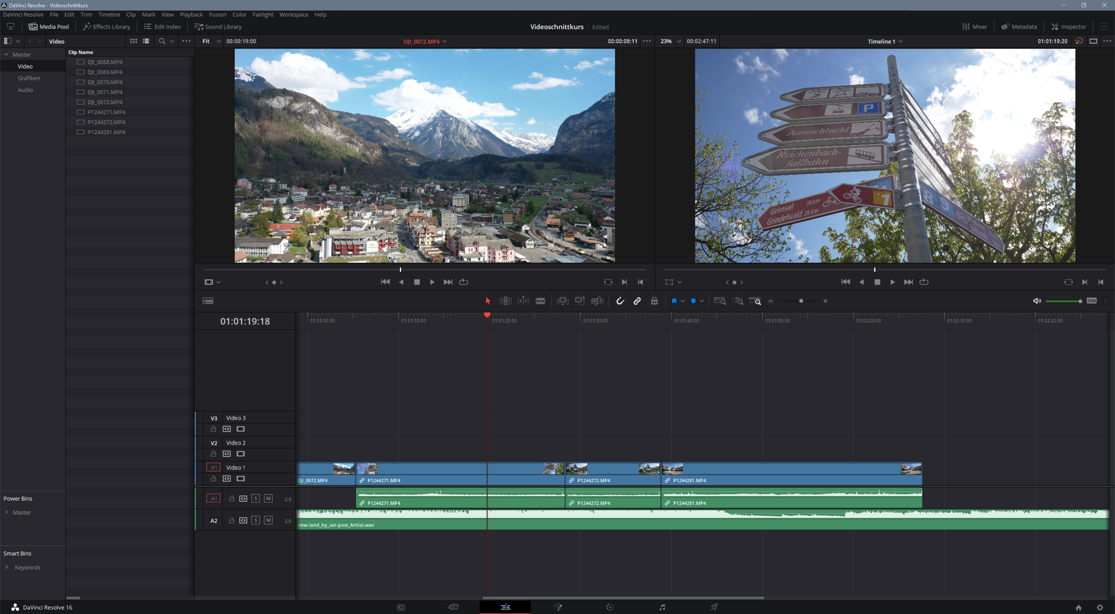 Videoschnitt mit Davinci Resolve – Videoworkshop 4/5